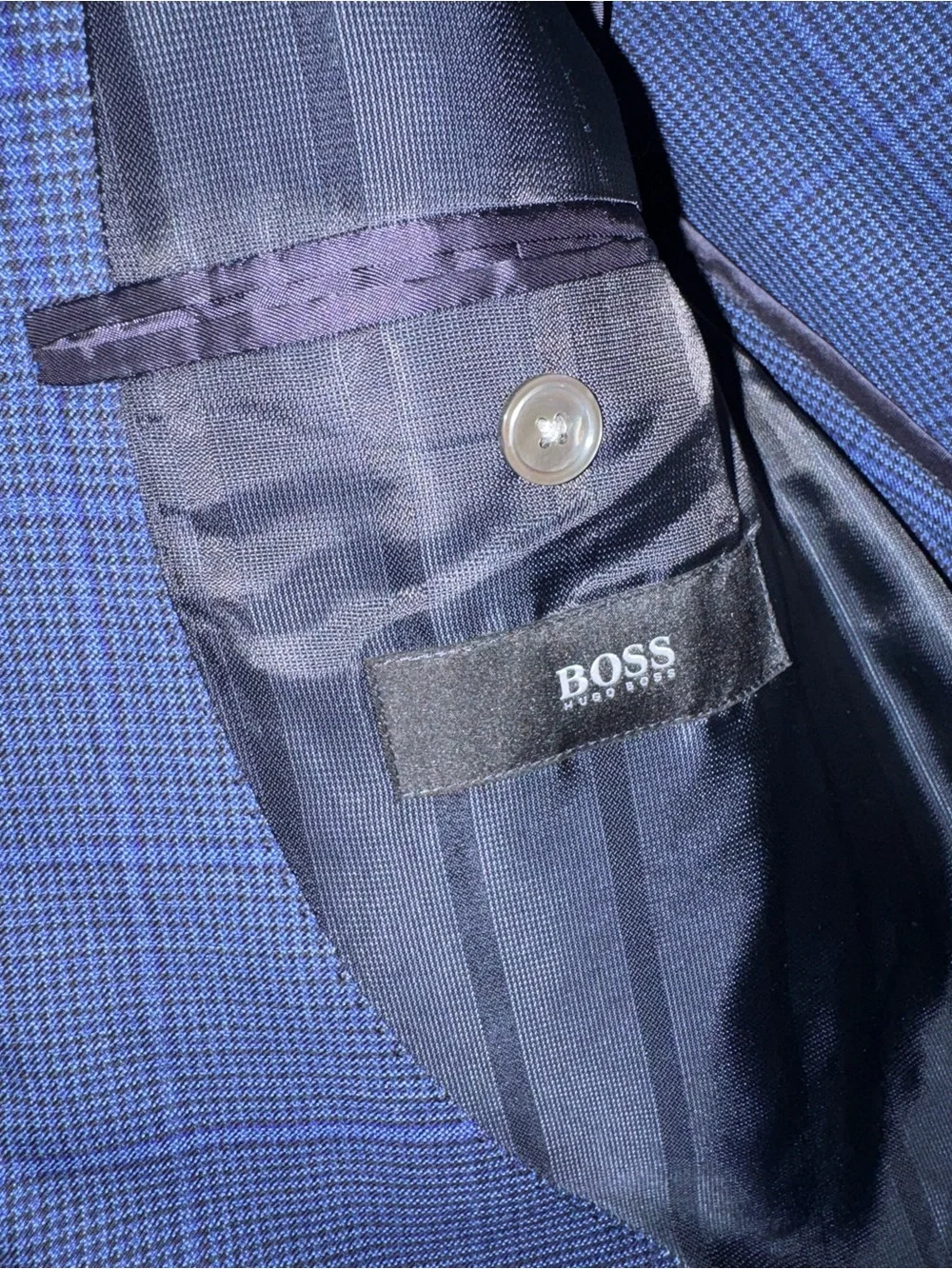 Hugo Boss Men's Blue Windowpane Sport Coat